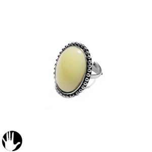  SG Paris Ring Adjustable Silver Ivory Ivoire Ring Ring 