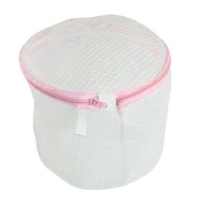   Pink Zippered White Mesh Underwear Protective Bag