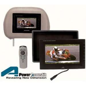  Power Acoustik PT 75HB 7.5 STN LCD Monitor with Headrest 