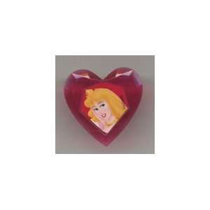 Disney Princess Dark Pink Jewel Heart Ring Cupcake Topper Sleeping 