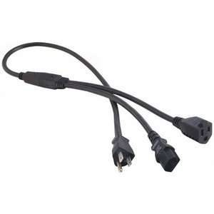  Cables to Go 29811 1 to 2 16 AWG Power Cord Splitter (3 