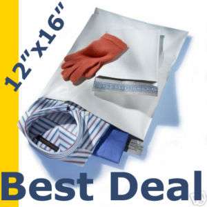 200 12x16 WHITE POLY MAILERS ENVELOPES BAGS 12 x 16  