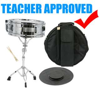 STUDENT SNARE DRUM SET with CASE STICKS STAND PAD New  