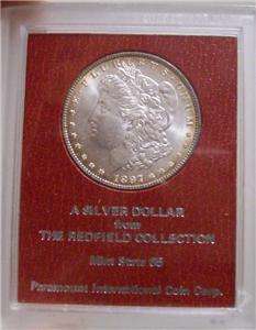 1897 Morgan Silver Dollar Redfield Paramount Hoard Collection Antique 