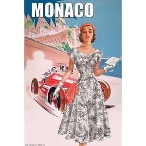  Vintage Art Monaco Ladys 50s Fashion I   Giclee Fine Art 