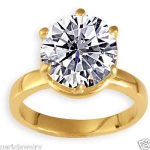  Paris Jewelry 3 Carat Diamond 14k Yellow Gold Martini Solitaire 