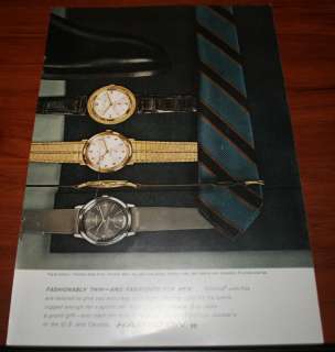 Vintage 1962 Hamilton Thinline Watch Ad Nat Geo  