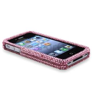 Pink Rhinestone Bling Hard Case Cover For iPhone 4 4S 4G 4GS 4G  