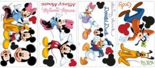 32 New MICKEY MOUSE WALL DECALS Disney Stickers Decor 034878034874 