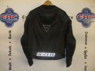 Dainese Bora Titanium Race Black Leather Jacket Eu 50 UK 40 VGC  