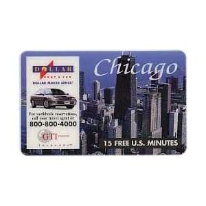  Collectible Phone Card 15m Dollar Rent A Car Chicago 