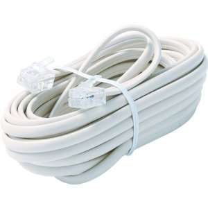    CL4560 15 White 6 Conductor Telephone Line Cord Electronics