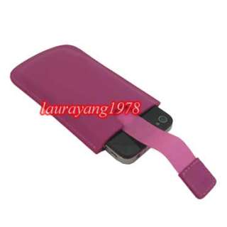 PINK LEATHER SLEEVE CASE for SAMSUNG S5330 WAVE 533  