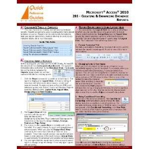  MICROSOFT® ACCESS® 2010 Quick Reference Guide 205 