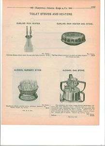 1904 Alcohol Gas Stove Houchin Nursery Tip Top iron ad  