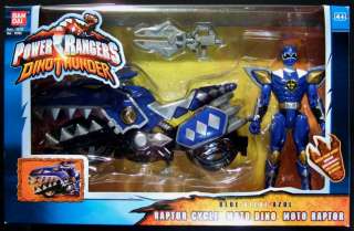 Rare Power Rangers Dino Thunder Raptor Cycle & Figure  