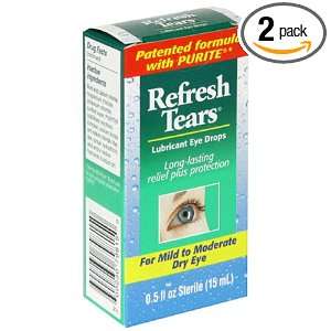 Allergan Refresh Tears Lubricant Eye Drops, 0.5 Ounce Bottle (Pack of 