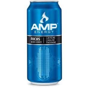  16 Pack   Amp Energy Focus Mixed Berry   16oz. Health 