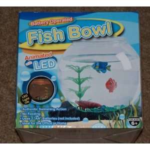   Fishbowl with Animated LED Swimming Fish & Lobster 