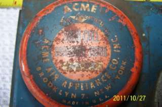 Antique ACME Air Appliance Co. Gas Station Bell Air Signal  