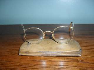 Antique Wire framed BI FOCAL EYEGLASSES w/Case  