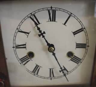 Antique Kent Wood Case Mantle Clock Wind Up 1890s Unique Clock  