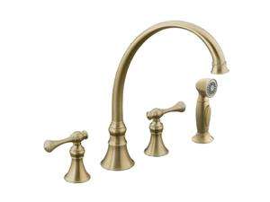   16 spout, sidespray and traditional lever handles Brushed Bronze