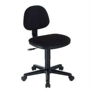  Armless Task Chair Black Fabric Furniture & Decor