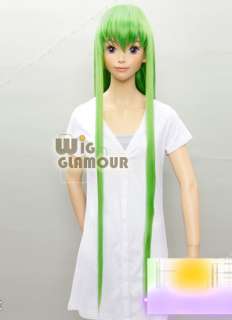   Geass C.C. Anime Long Straight Grass Green Cosplay Hair Wig  