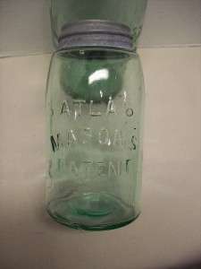 VINTAGE ATLAS MASONS PATENTMASON JARS COMBO PINT,QT,1/2 GAL W/ ZINC 