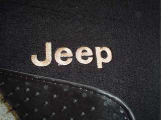 Jeep Wagoneer XJ NEW 4pc Floor Mats Black w Gold Jeep Logo Direct OE 