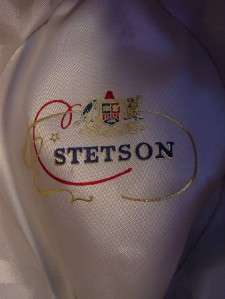 Vtg STETSON Open Road Cowboy Hat Diamond Pattern Lining SILVER BELLY 