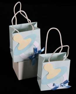 12  Blue Pacifier Baby Boy Shower Favor Bags  
