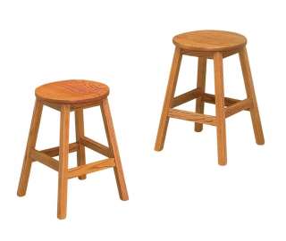 Amish Wood Bar Stools Barstools Backless Counter Oak  