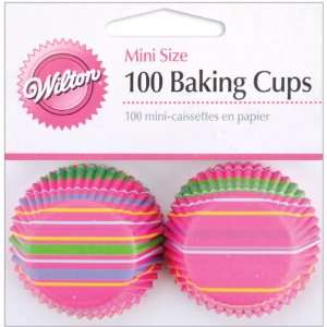 Baking Cups Snappy Stripes 100/Pkg   Mini