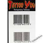 temporary fake tattoo transfer barcode scanner bar code location 