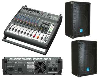 BEHRINGER PMP1000 PRO AUDIO DJ POWERED 500W 12CH MIXER $210 SPEAKERS 