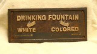   Reproduction COLORED   WHITE DRINK FOUNTAIN tastless iron sign  