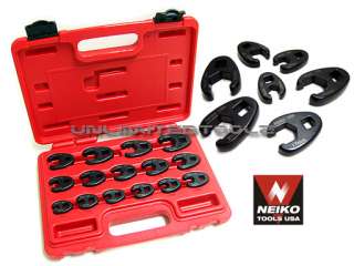 15 PCS METRIC CROWFOOT FLARE NUT WRENCH TOOL NEW HD  