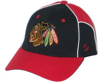 CHICAGO BLACKHAWKS NHL HOCKEY CUT UP FLEX FIT FITTED HAT/CAP M/L NEW 