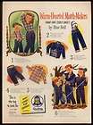 1952 mary blair art wrangler blue bell jeans clothes vintage