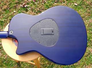   Hybrid Electric Acoustic Blue Edgeburst Flame Maple Top Hollow  