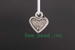 50 pcs tibet silver heart charms/pendants/findings  