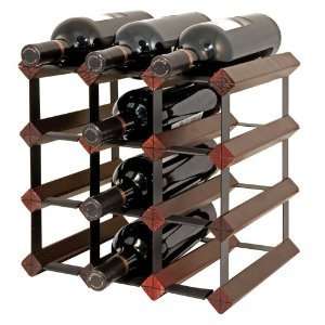 Final Touch 12 Bottle Wine Rack, Cherry Finish NEW  
