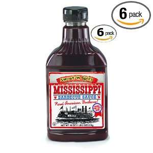 Mississippi BBQ BBQ Sauce, Sweet n Spicy, 18 Ounce (Pack of 6)