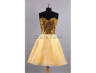 New Sequin Embellished Bodice Short Bridal Prom Dress Cocktail Party 