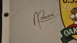   US Open Embroidered golf flag signed by winner, Angel Cabrera