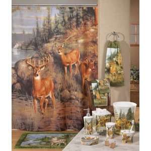  Whitetail DEER doe Shower Curtain bathroom Lodge decor 