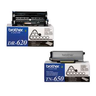 Brother Genuine OEM DR620 Drum + TN650 Toner Cartridge  