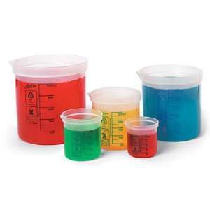 Beakers   POLYPROPYLENE SQUARE RATIO SET 50mL, 100mL, 250mL, 600mL 